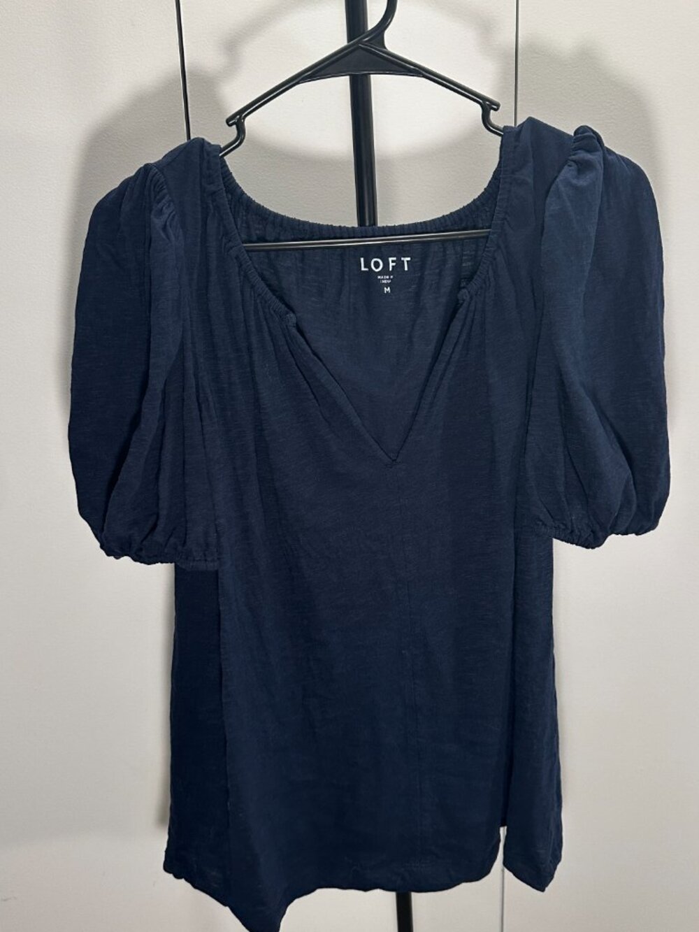 Loft V-Neck Babydoll Short Sleeve Shirt